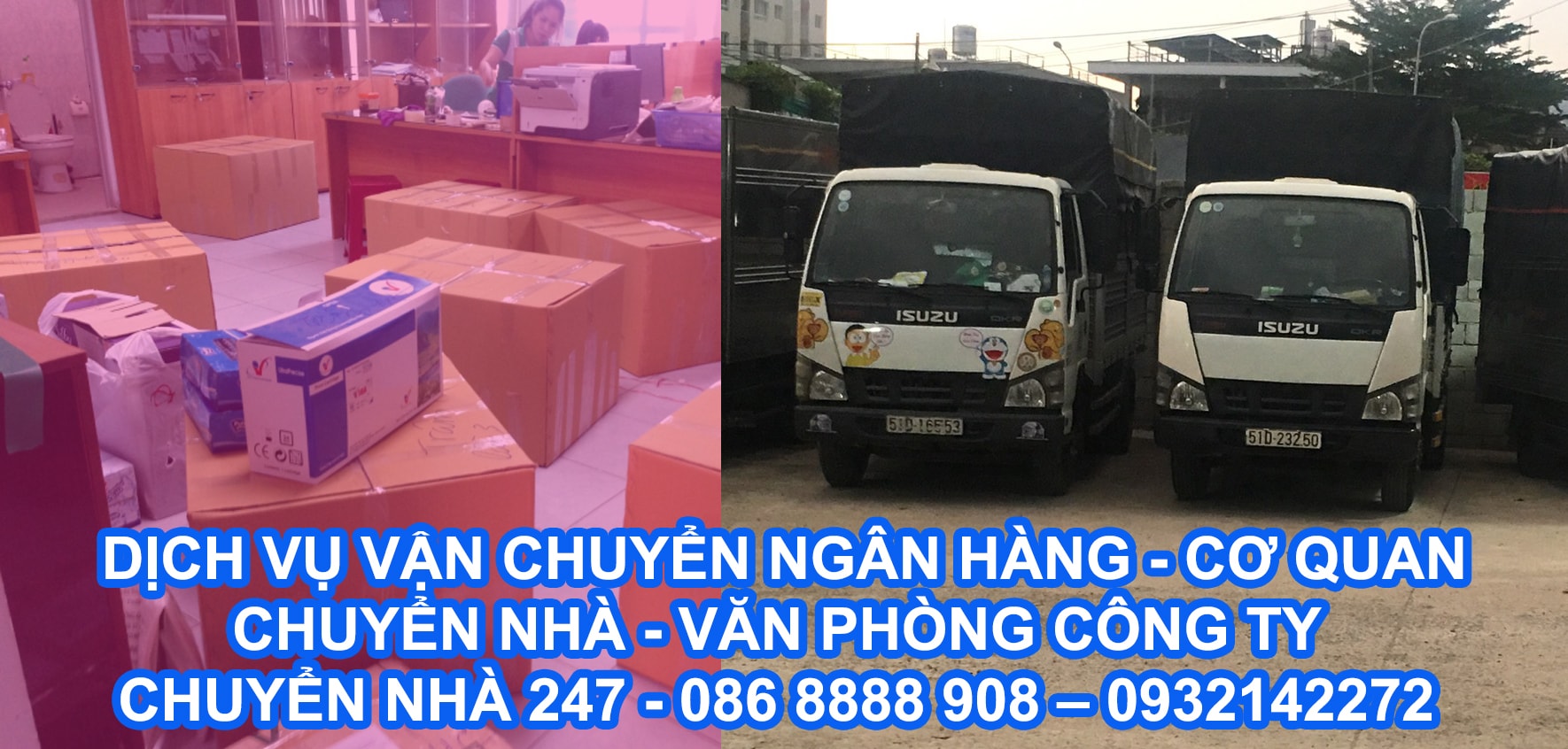 Dịch vụ vận chuyển - chuyển dọn đồ đạc - máy móc - tài liệu - thiết bị cho ngân hàng TPHCM