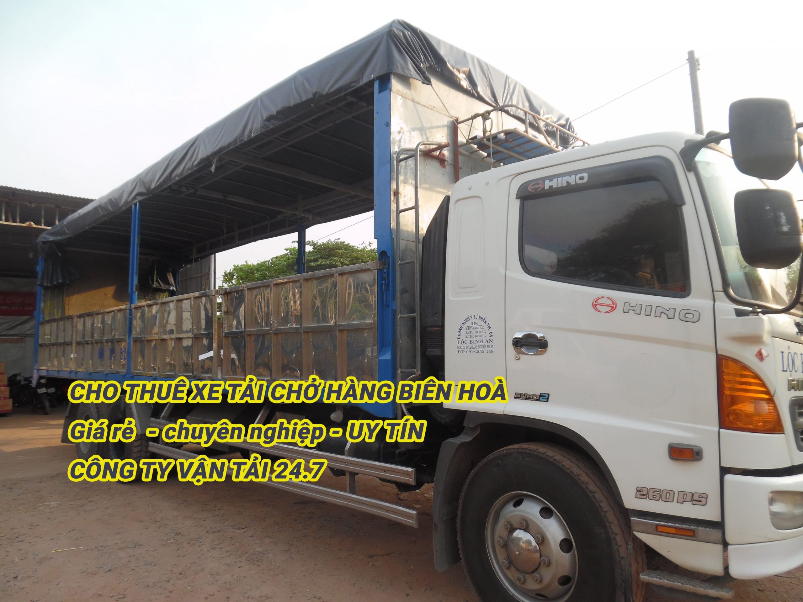 Cho thuê xe tải chở hàng tp Biên Hoà | vận tải 24/7