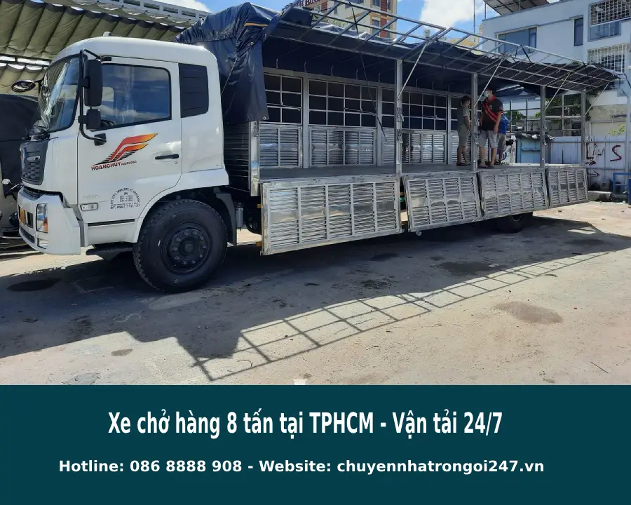 Xe chở hàng 8 tấn tại TPHCM - Vận tải 24/7